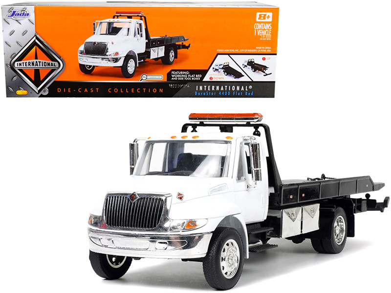 Brand new 1/24 scale diecast model of International Dura Star 4400 Flatbed Tow Truck