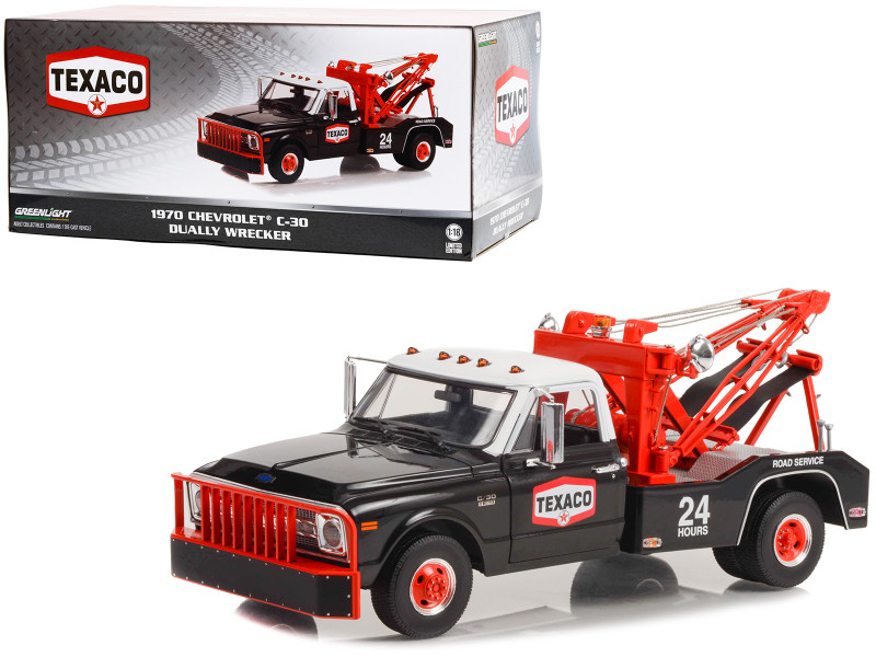 Brand new 1/18 scale diecast car model of 1970 Chevrolet C-30 Dually Wrecker Tow Truck
