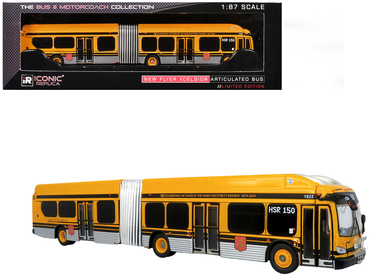 Brand new 1/87 (HO) scale diecast model of New Flyer Xcelsior XE60 Articulated Transit Bus