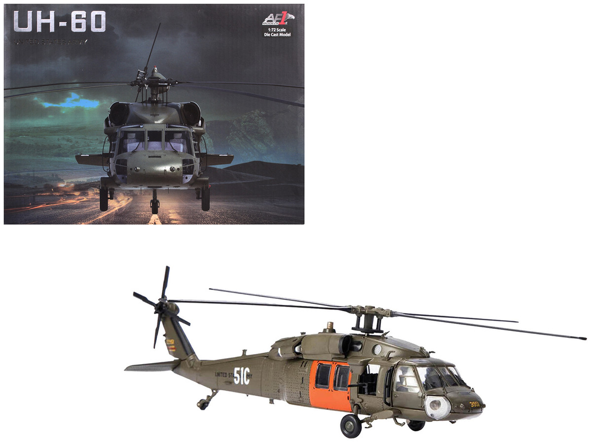 Brand new 1/72 scale diecast model of Sikorsky UH-60 Black Hawk Helicopter "51C"