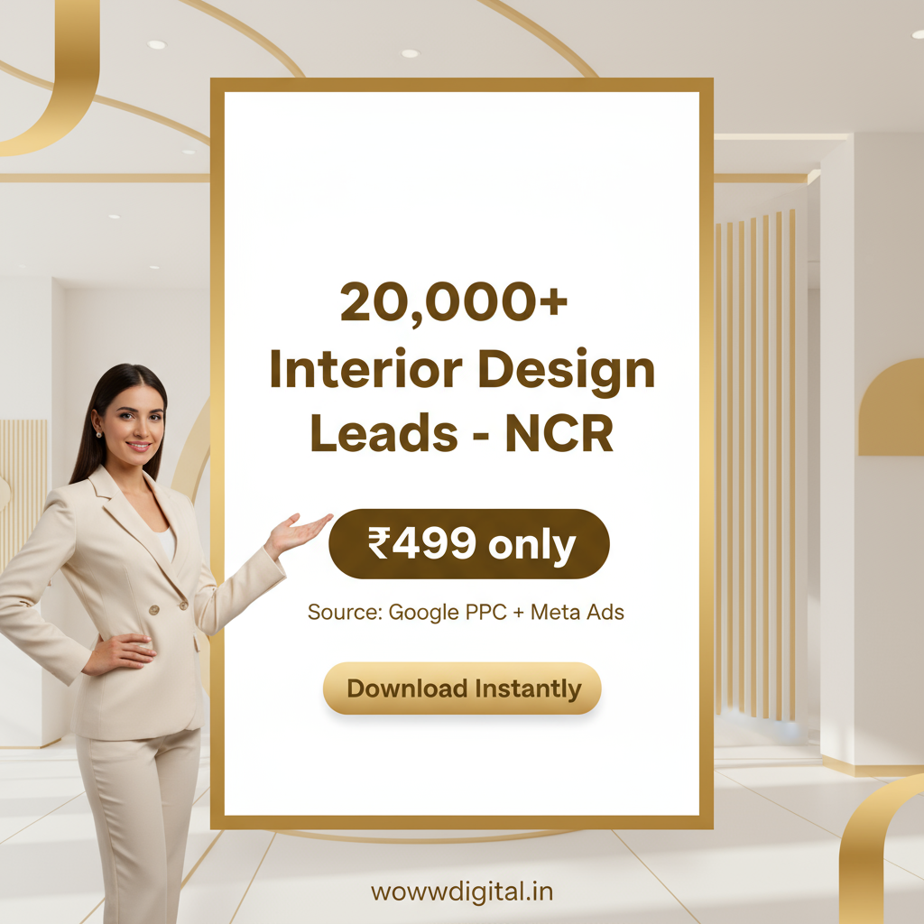 Interior Designer Leads - Quality Prospects! 🎨