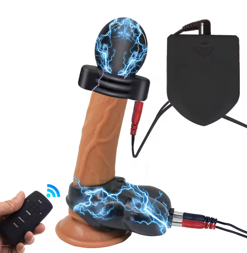 Electrocution of the penis and testicles