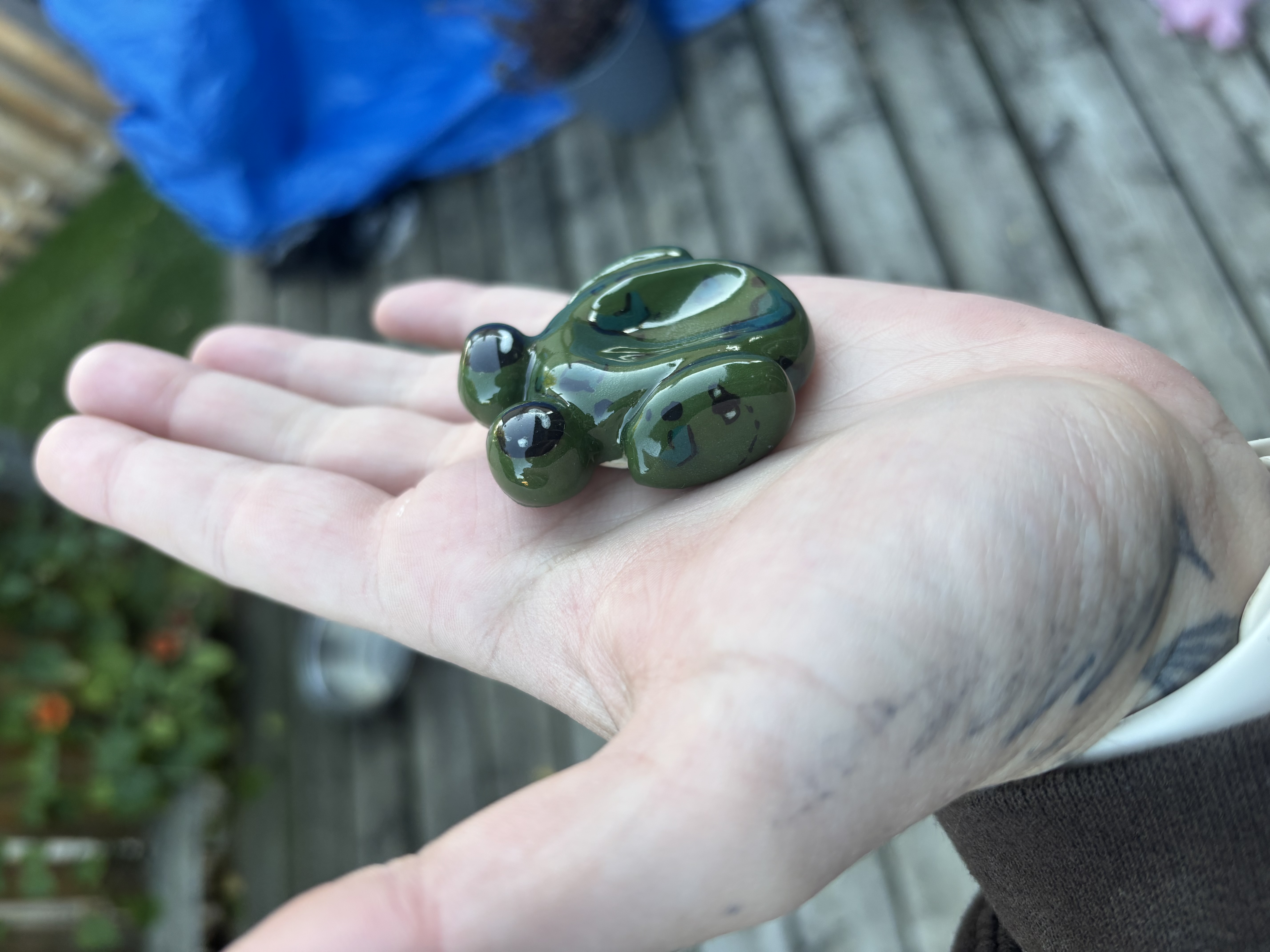 Handmade Frog Worry Stone 
