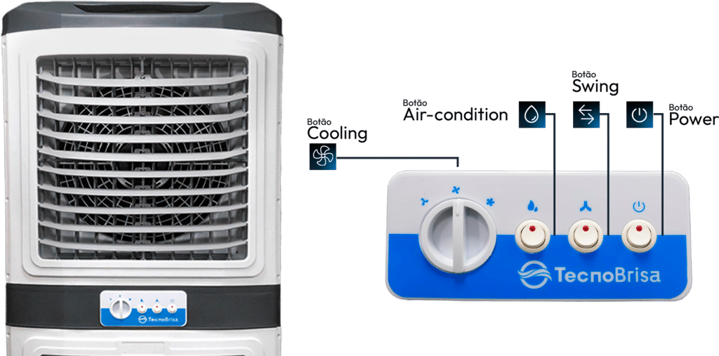 Climatizador evaporativo portátil duplo 