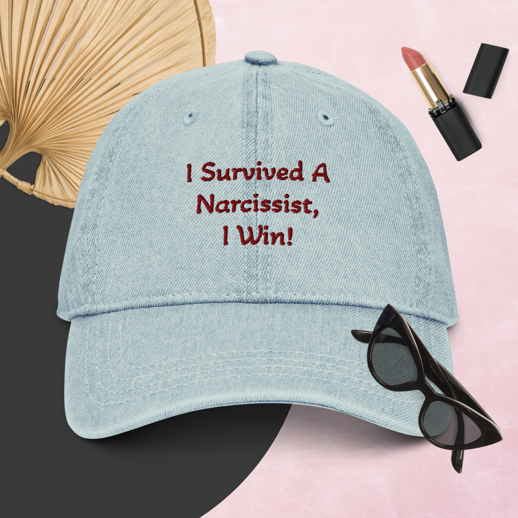 I Survived A Narcissist Denim Cap