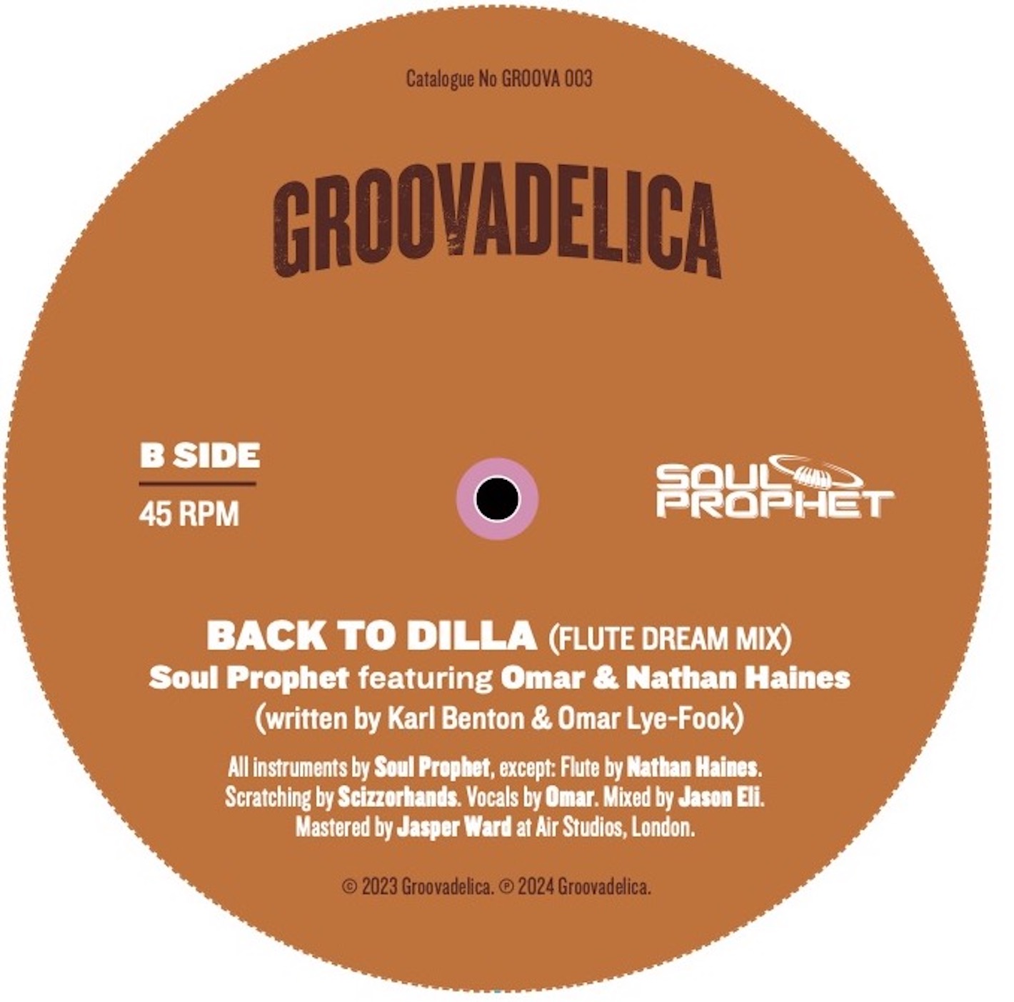 "Back To Dilla (featuring Omar)" Soul Prophet - 7" single