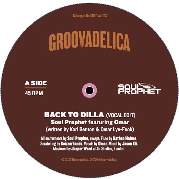 "Back To Dilla (featuring Omar)" Soul Prophet - 7" single