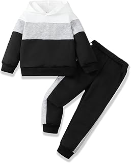 Kids' Color Block Hoodie and Sweatpants Set