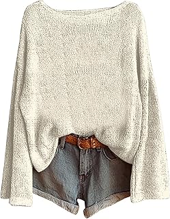 Casual Knit Sweater and Denim Shorts Set