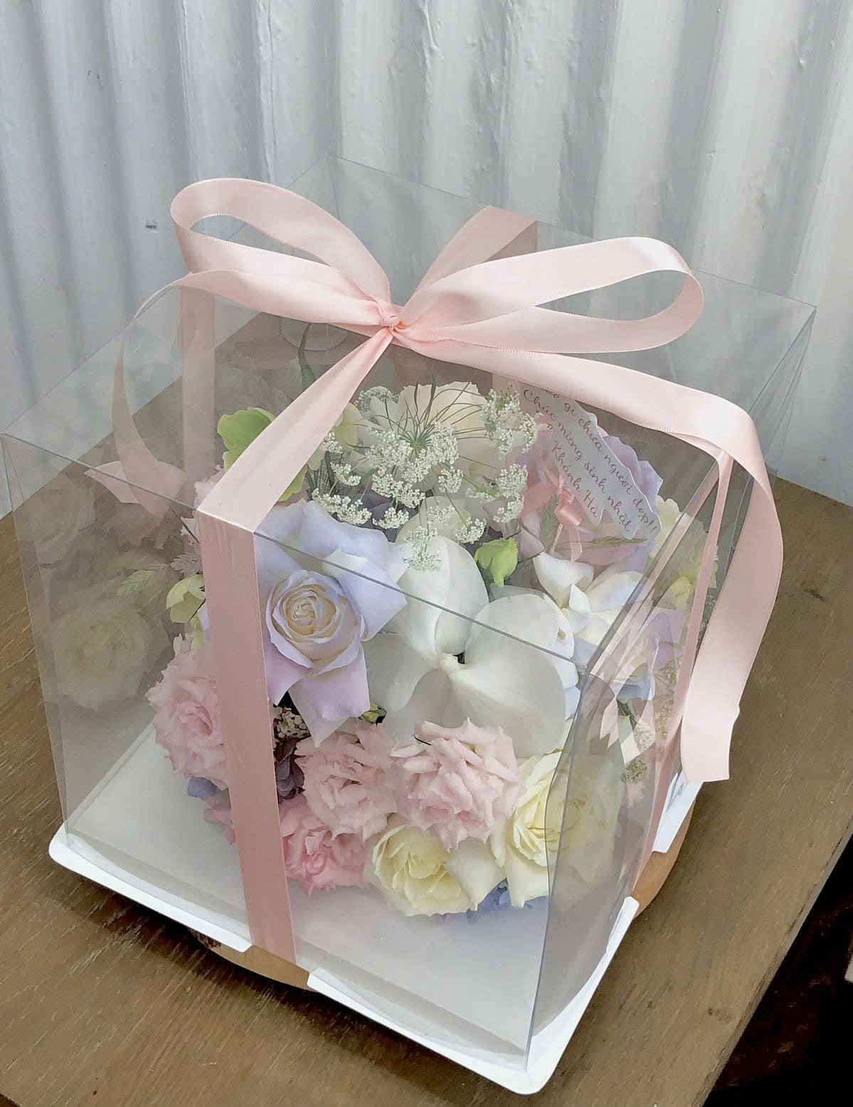 Hộp hoa pastel mix