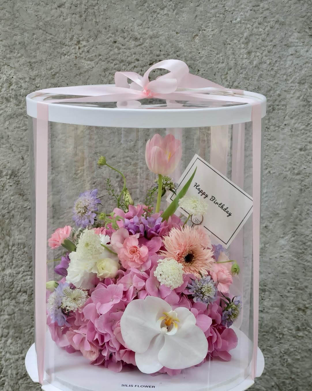 Hộp Hoa Tròn Pastel – Dịu Ngọt & Tinh Tế