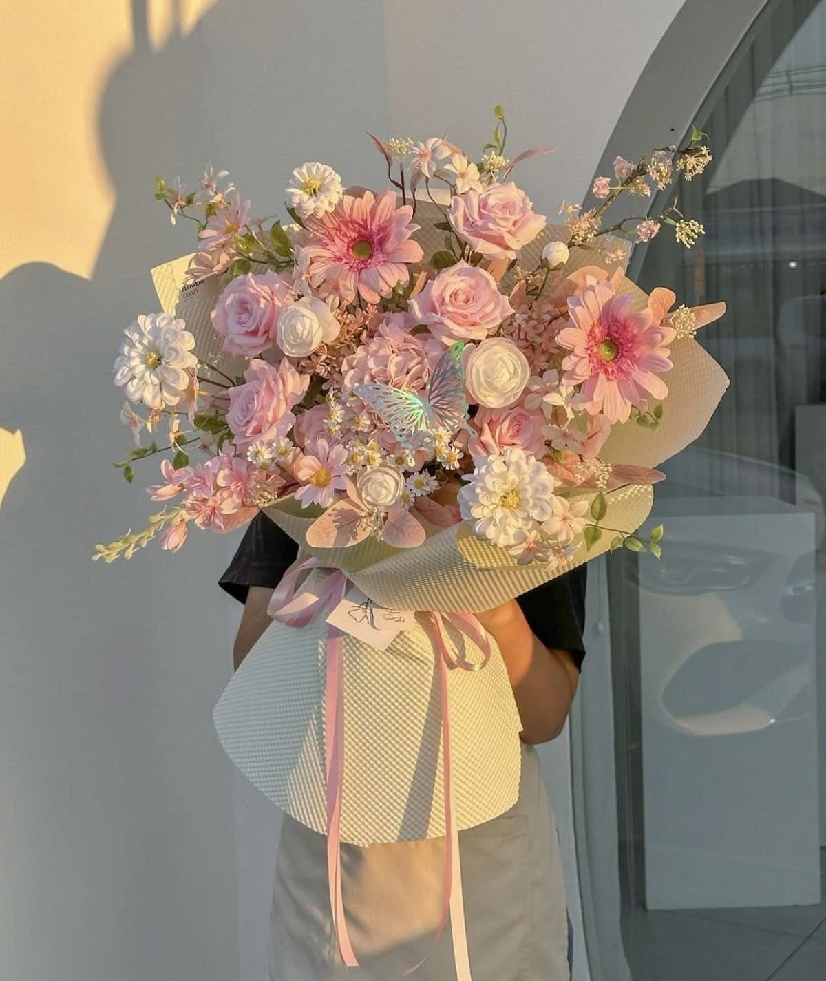 Hồng pastel & đồng tiền