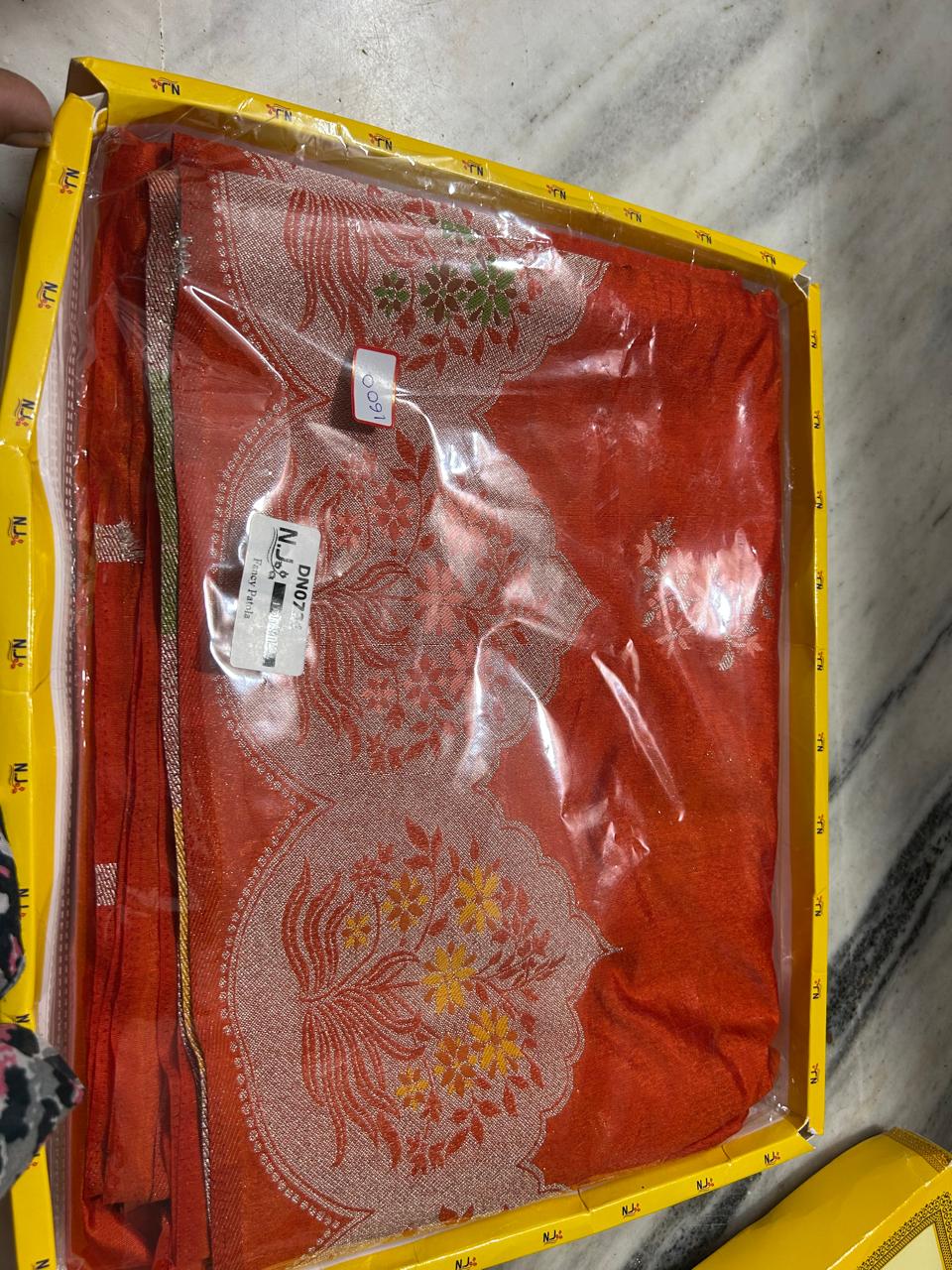 Embroidered Red Saree