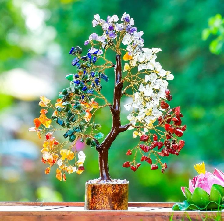 7 chakra Crystal Tree 