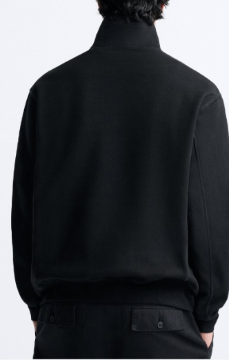 Men's Black Half-Zip Sweatshirt