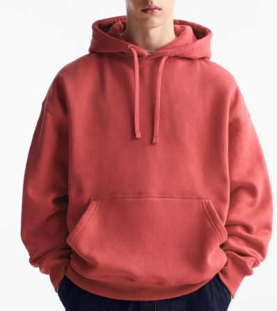 Men's Coral Hooded Sweatshirt