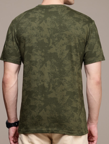 Men's Green Camouflage T-Shirt