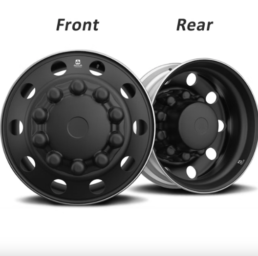 22.5" Alcoa Dura-Black Aluminum Wheel Hub Piloted