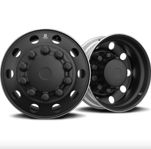 22.5" Alcoa Dura-Black Aluminum Wheel Hub Piloted