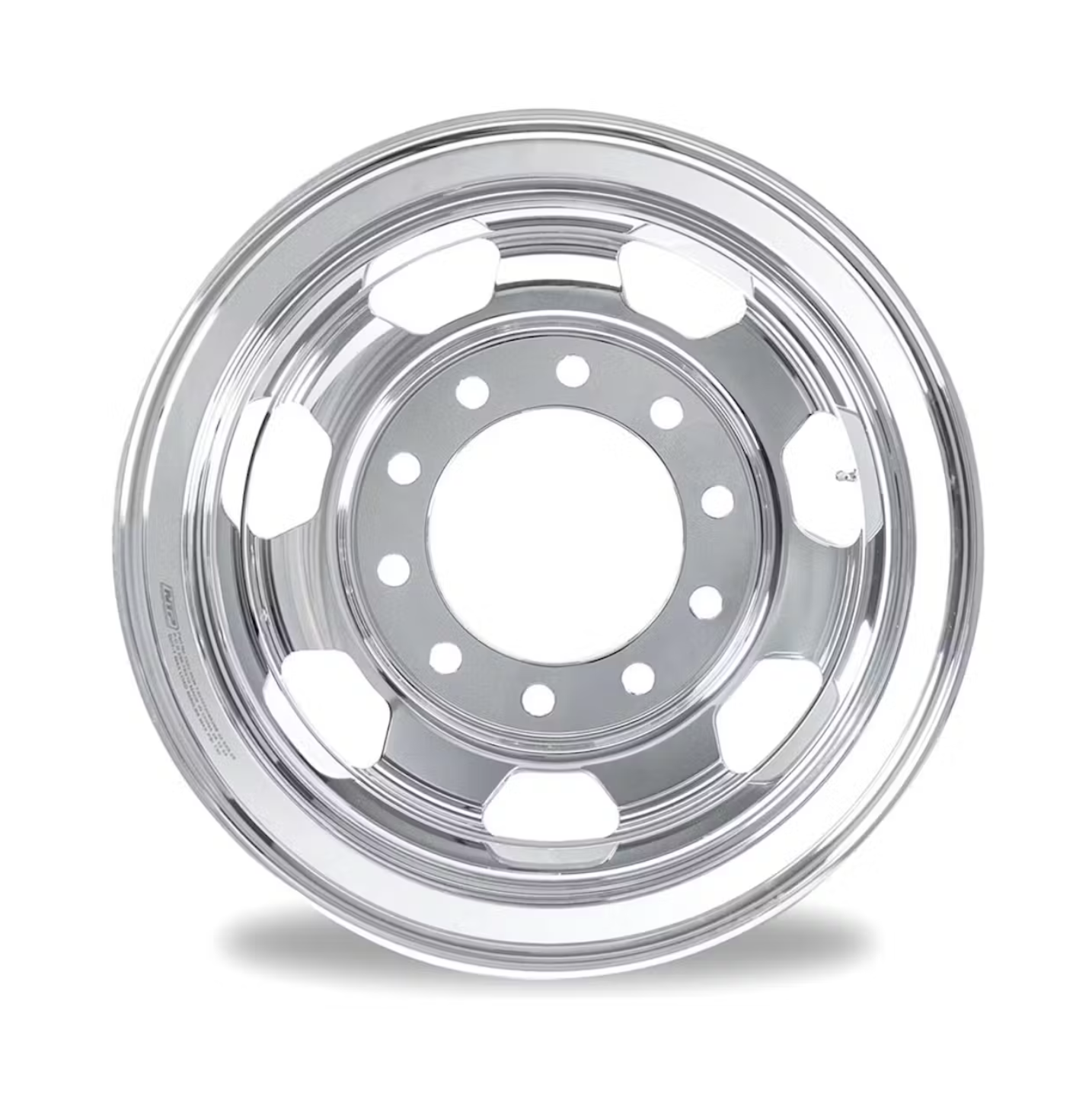 22.5" Kenworth Style Polished Aluminum Hub Piloted Rim