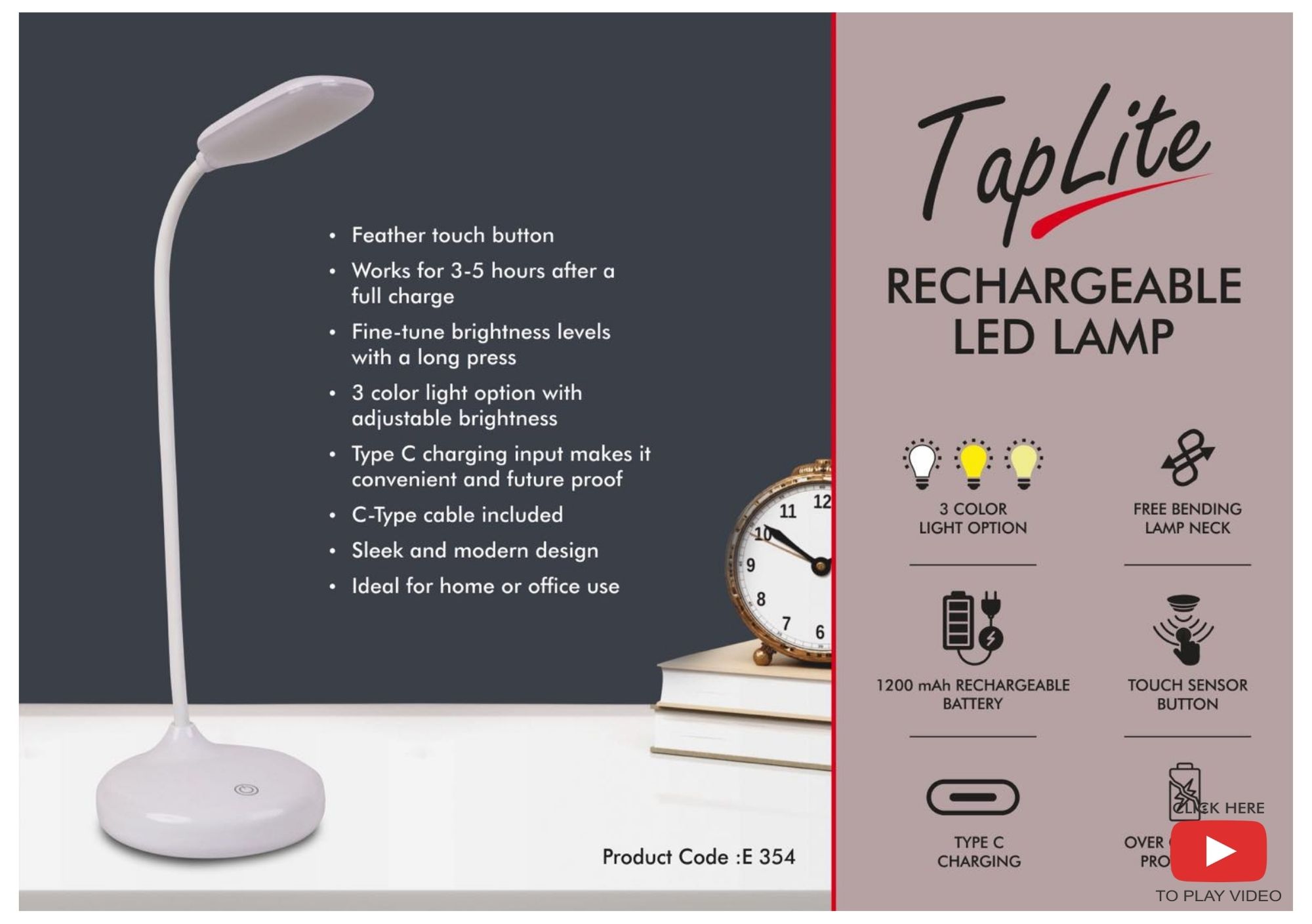 TapLite Rechargeable LED Lamp