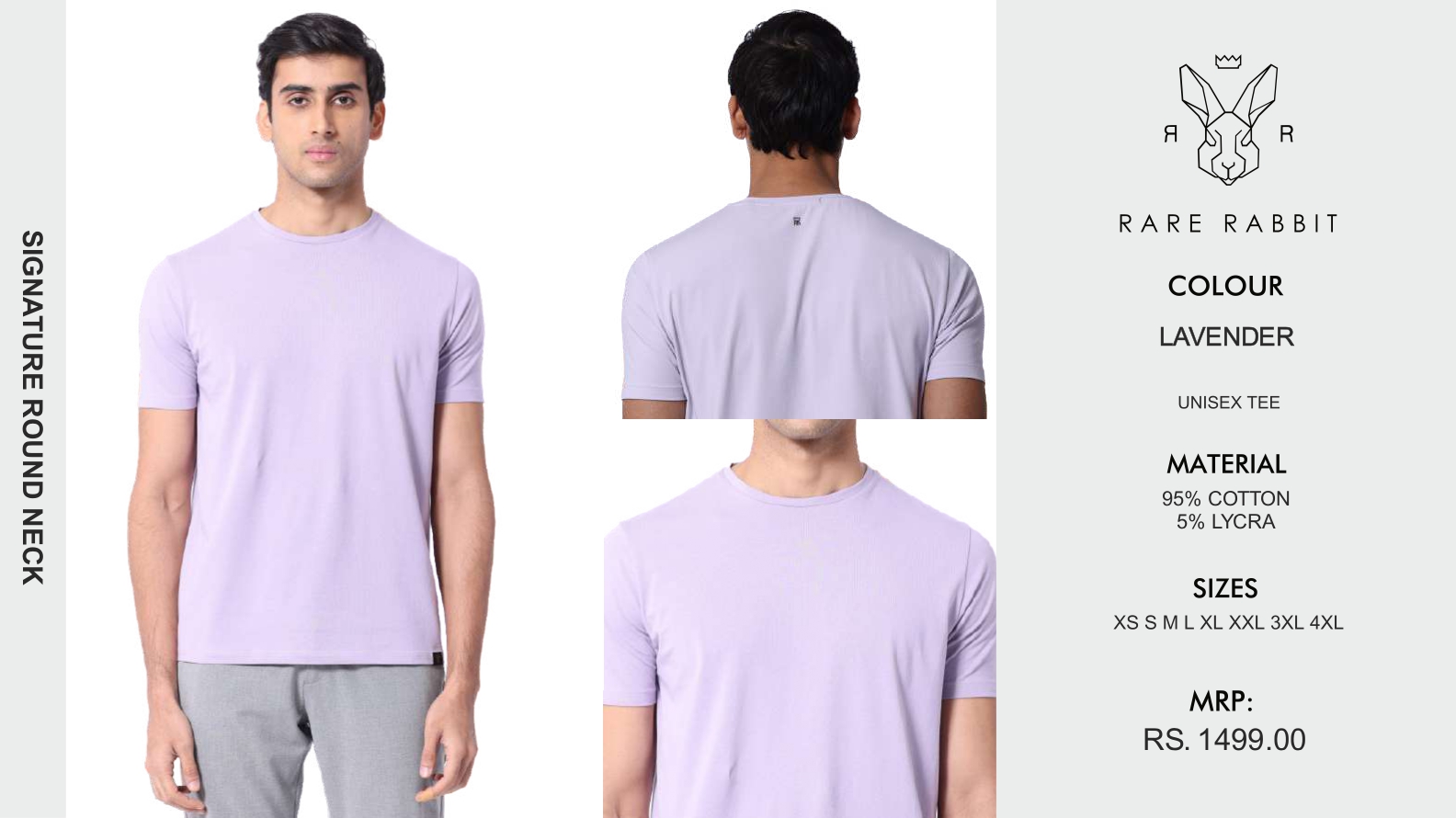 Signature Round Neck Lavender Tee