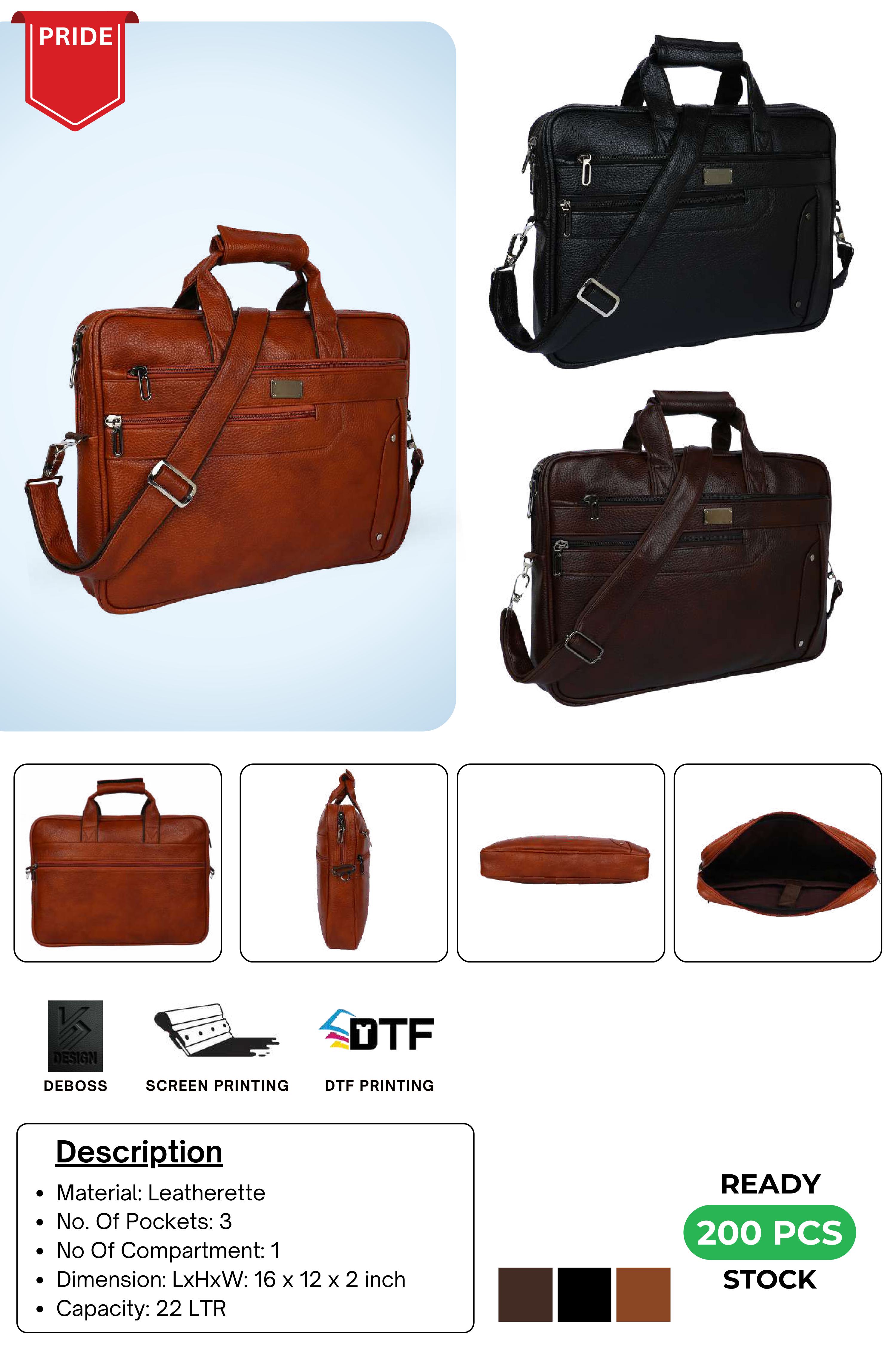 Leatherette Laptop Bag