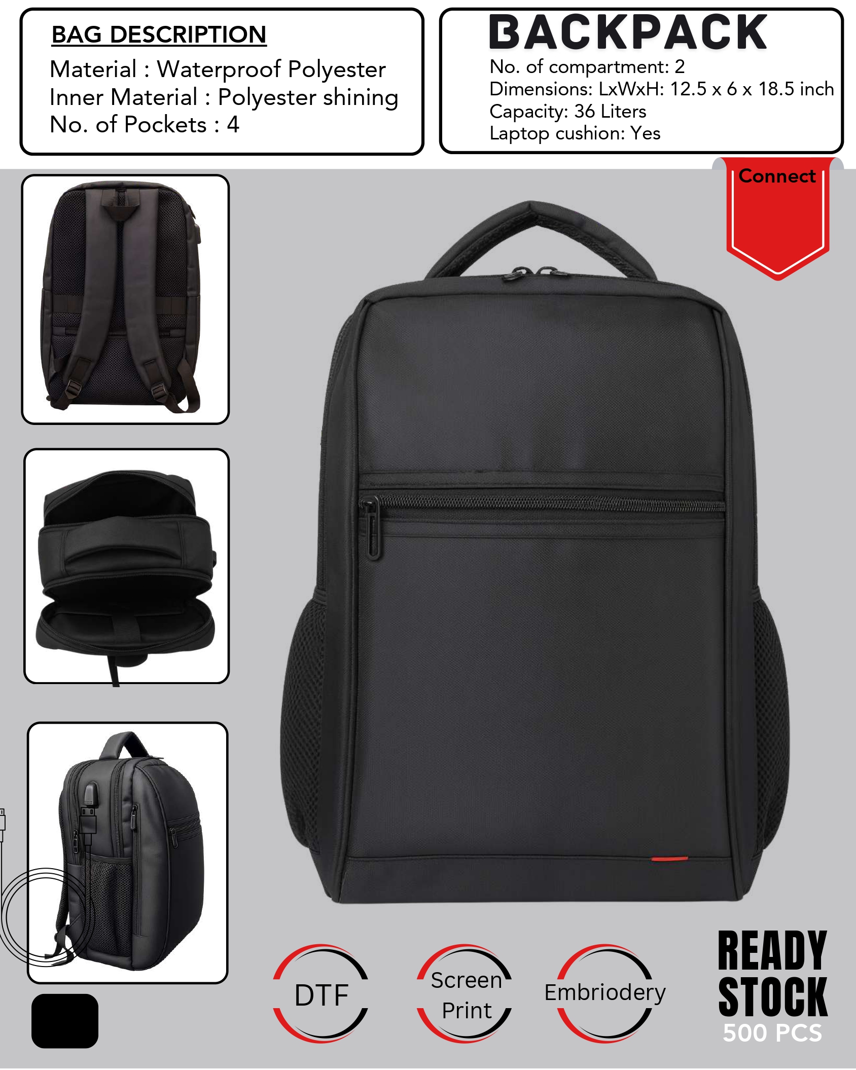 Waterproof Laptop Backpack