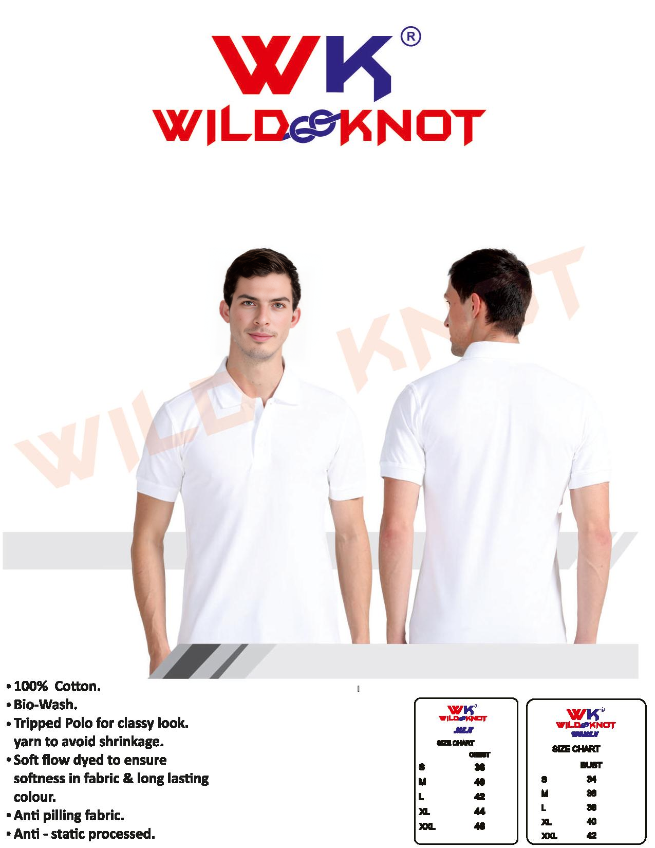 Wilde Knot White Polo T-shirt