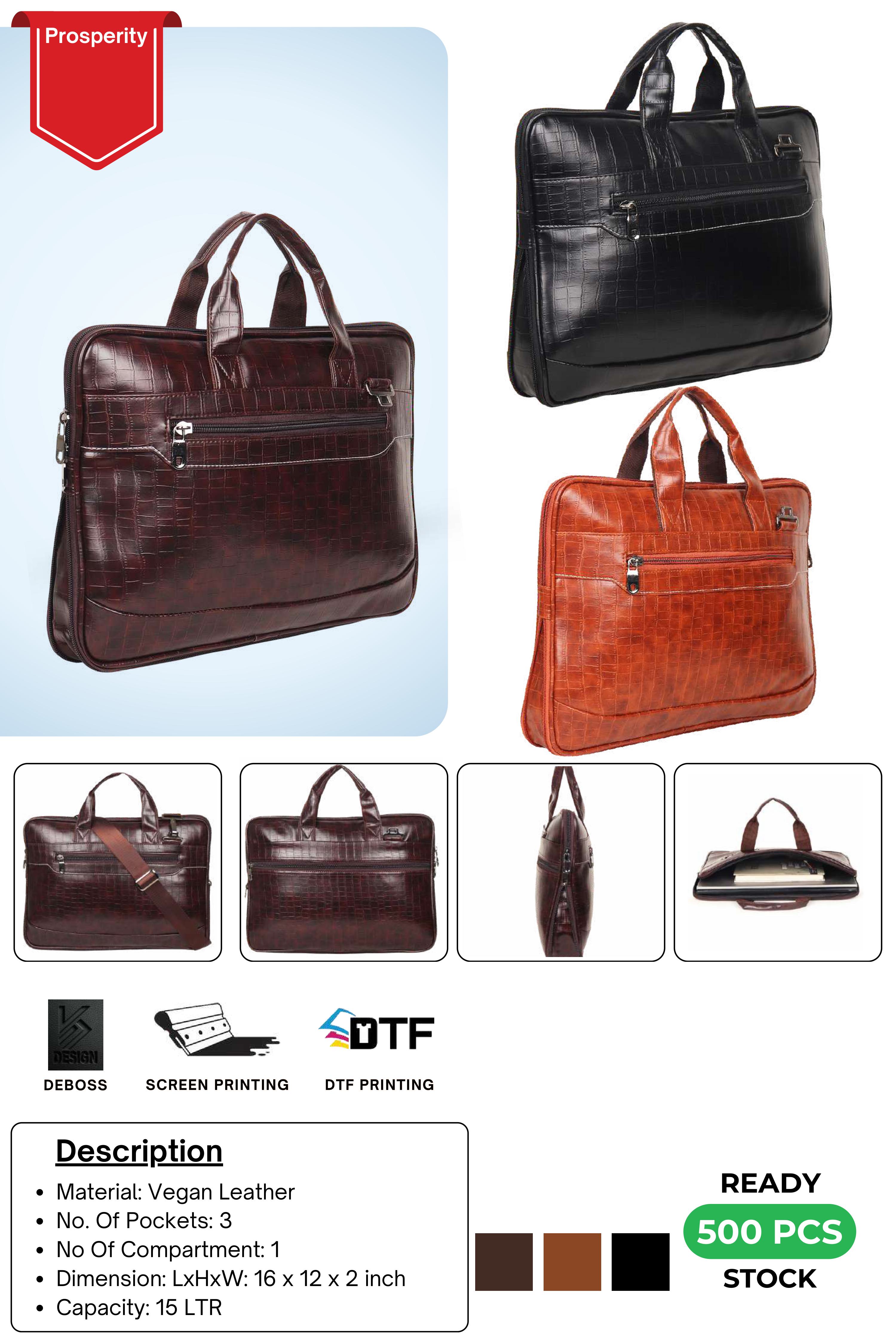 Vegan Leather Laptop Bag