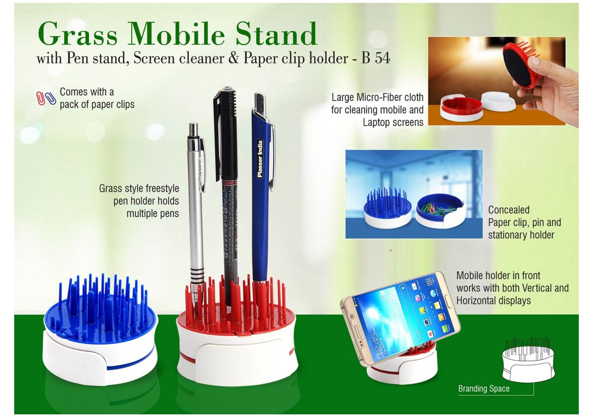 Grass Mobile Stand Min Order 250 Assorted Colors
