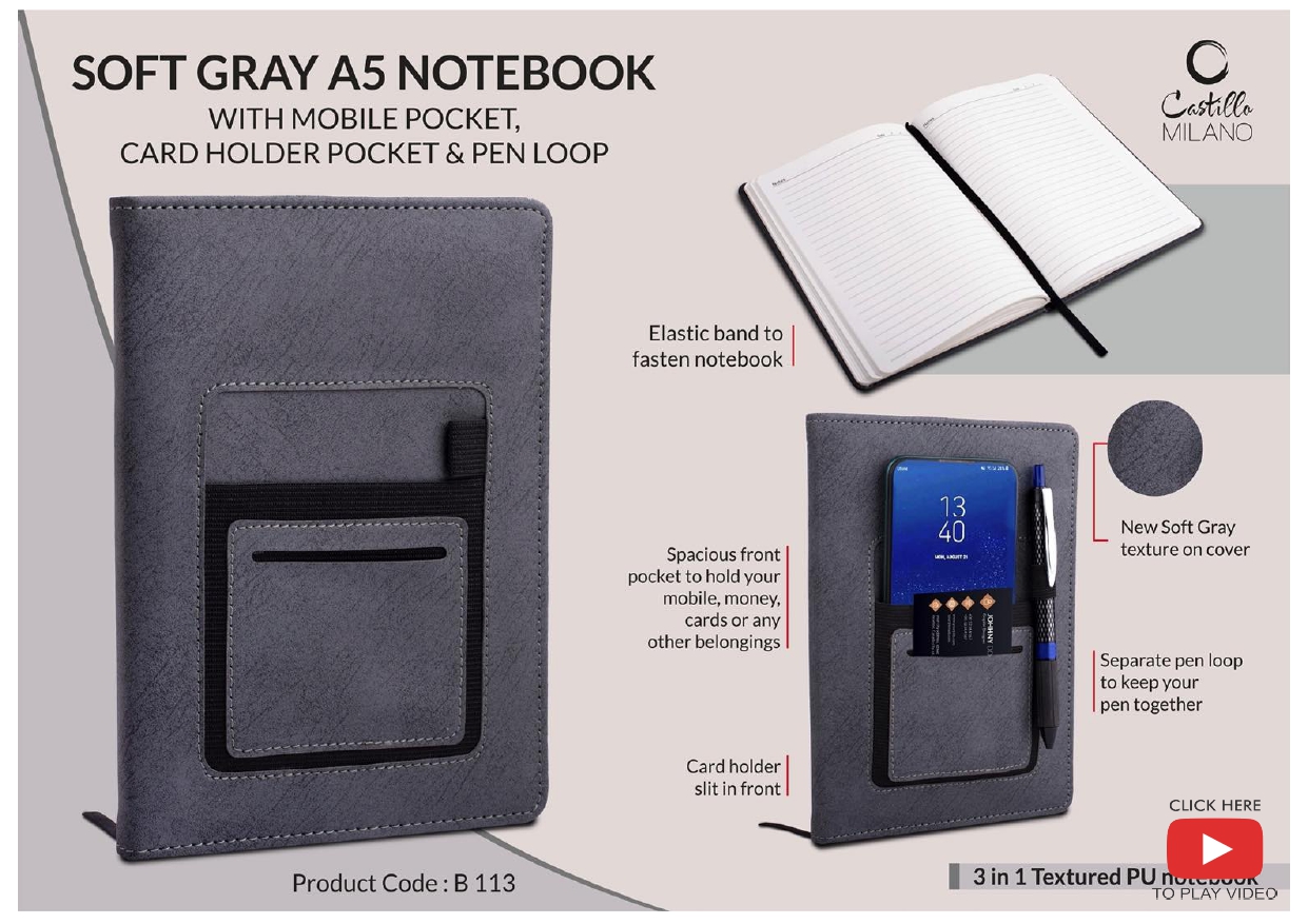 Soft Gray A5 Notebook