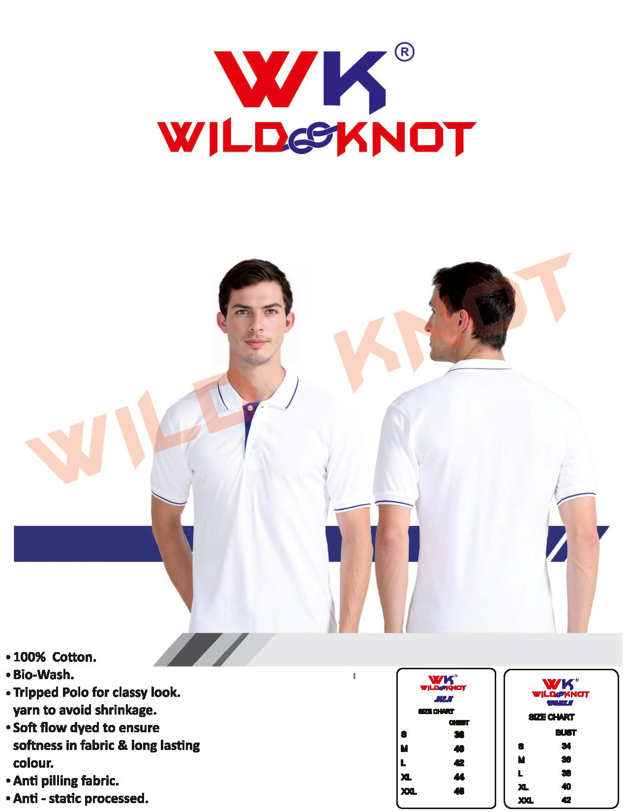 WILD KNOT Tripped Polo Shirt
