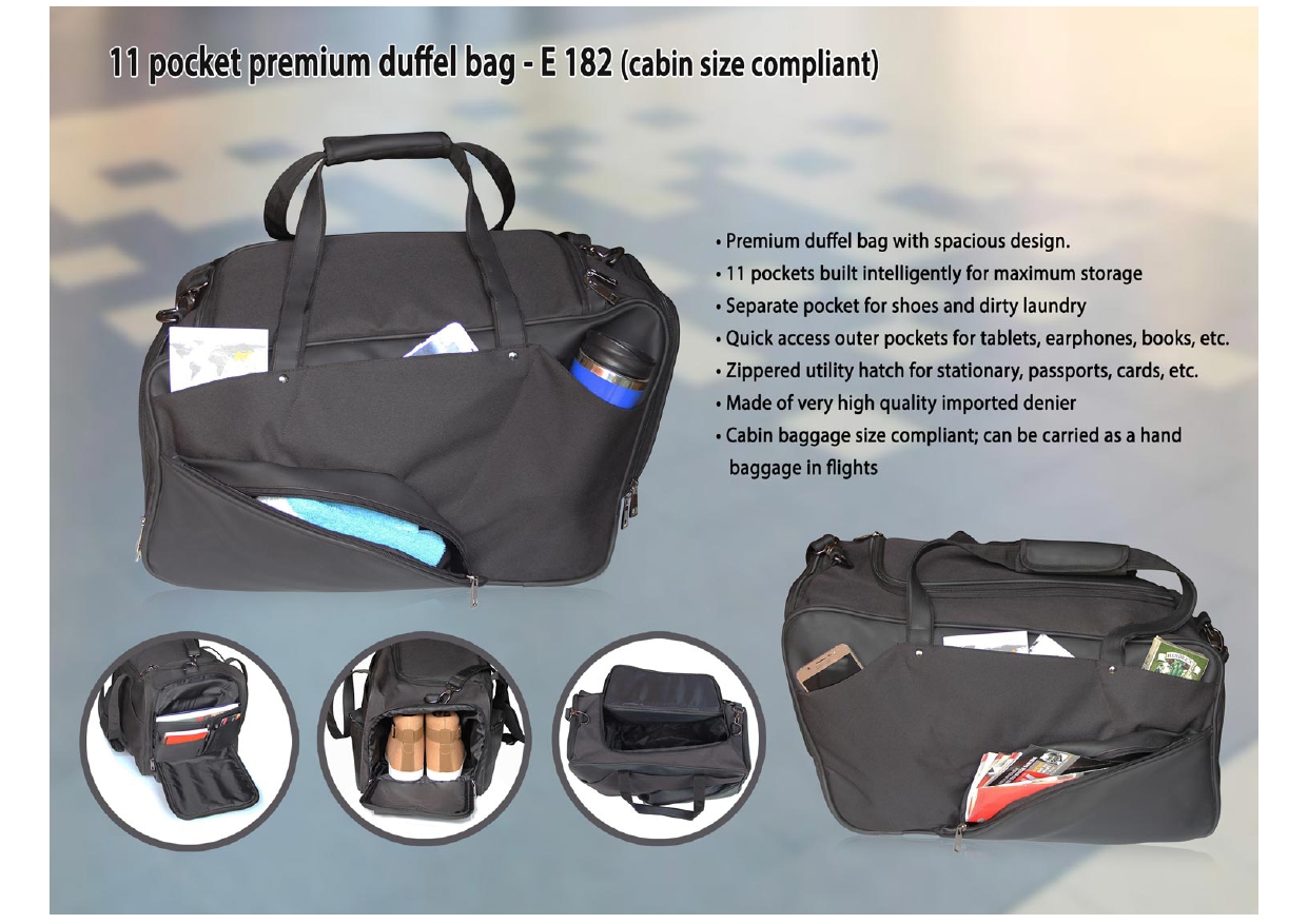 11 Pocket Premium Duffel Bag - E182