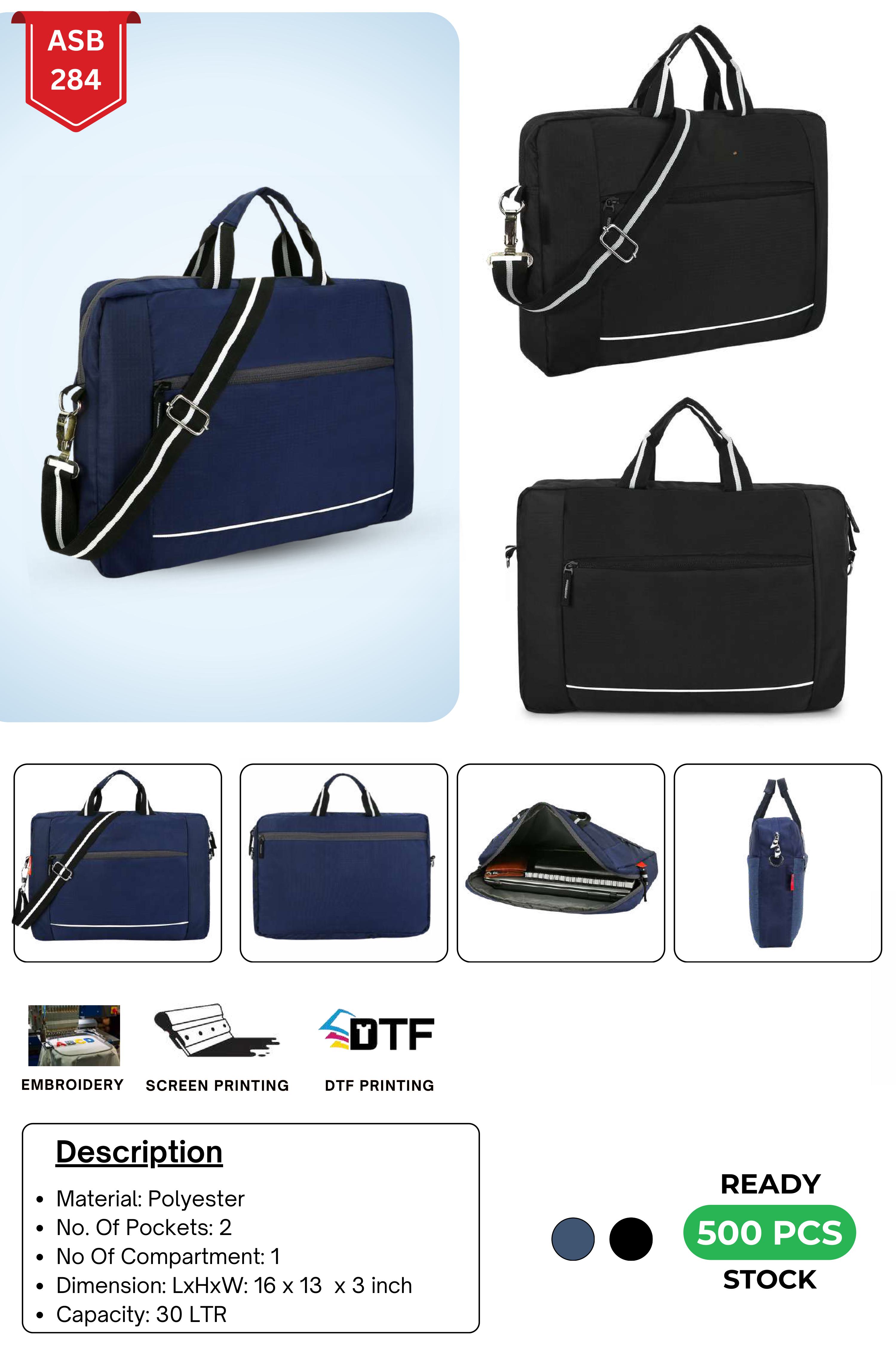 ASB 284 Polyester Laptop Bag