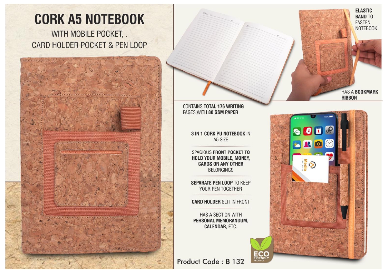 Cork A5 Notebook