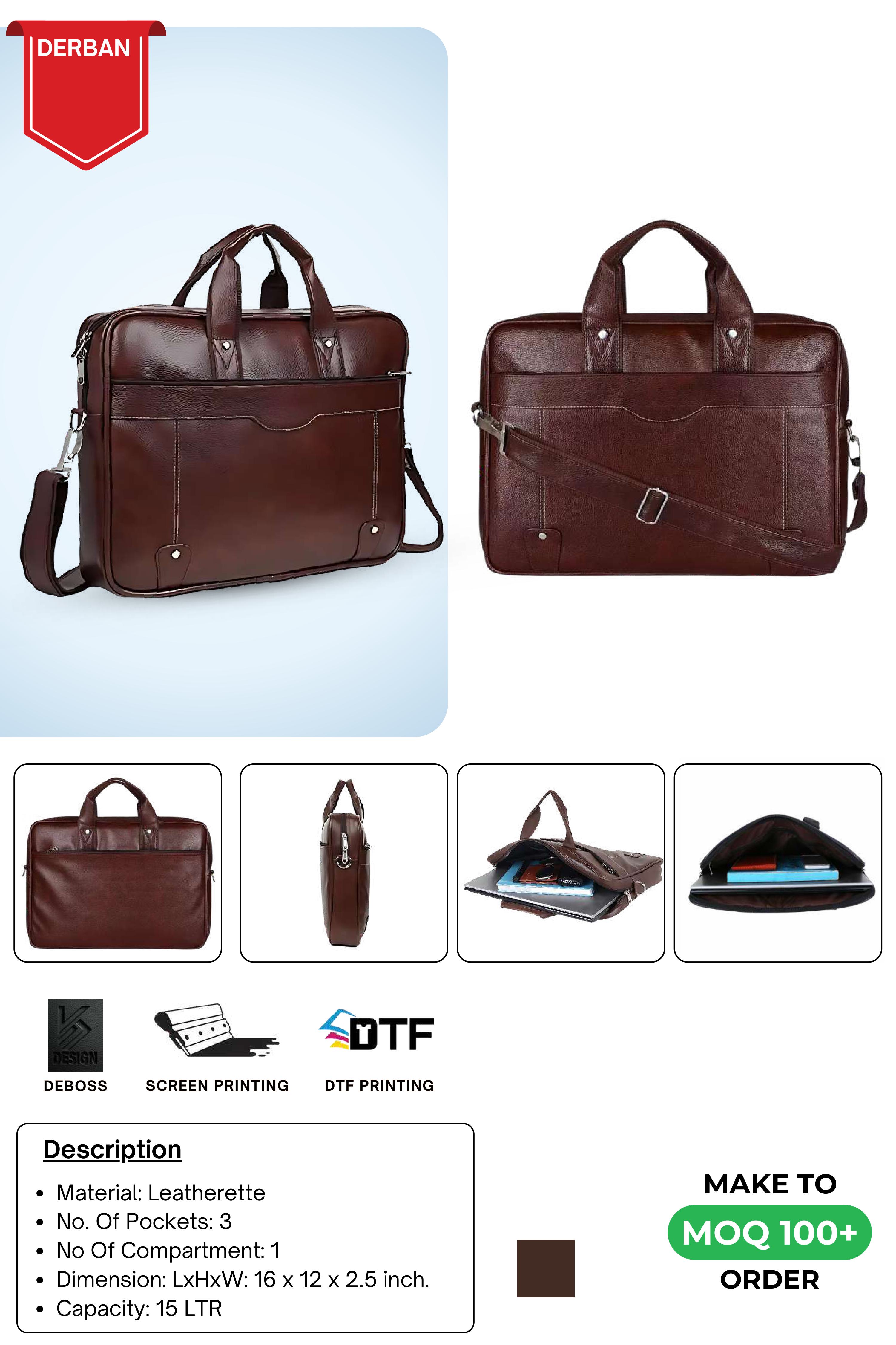 Leatherette Office Briefcase