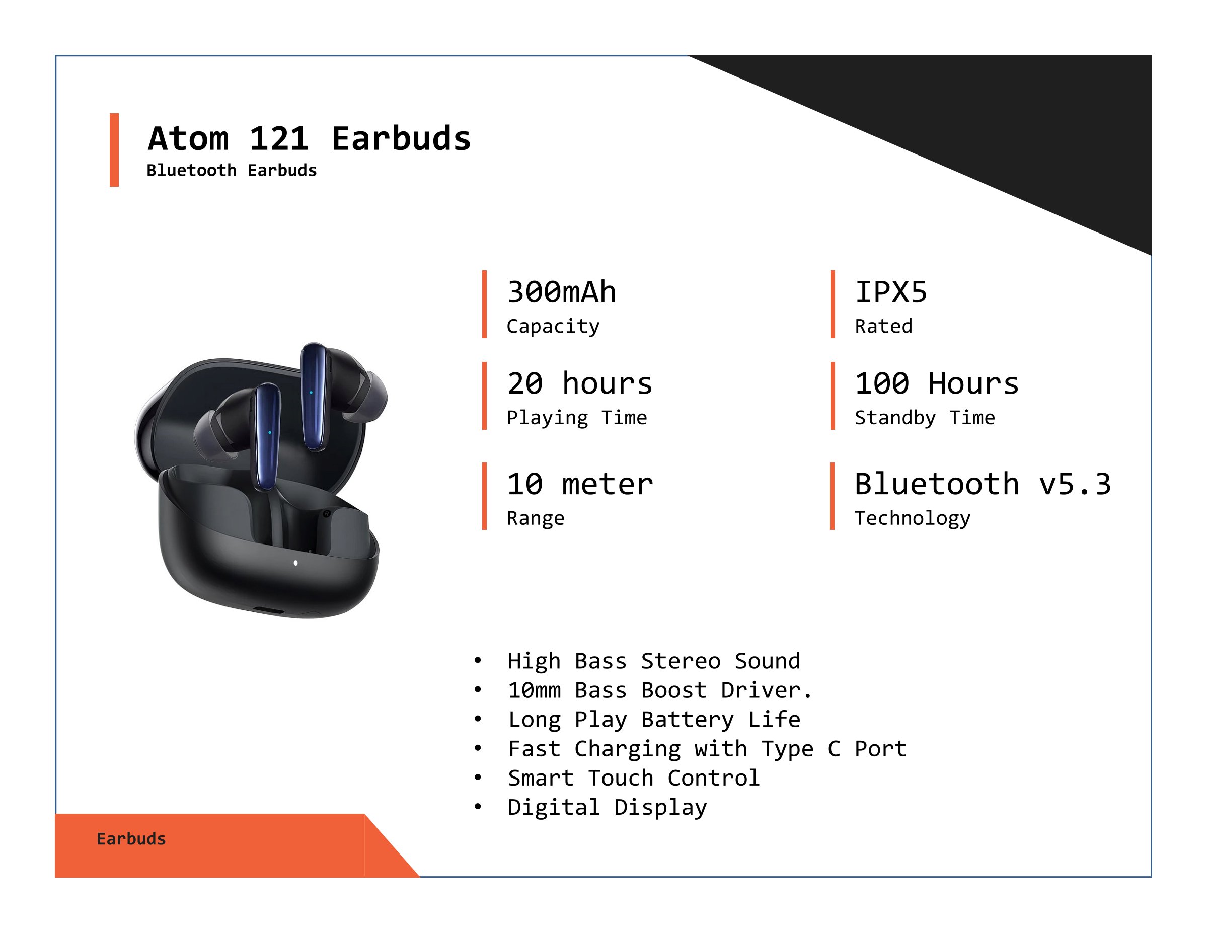Wild Knot Atom 121 Earbuds This product has a minimum quantity of 50