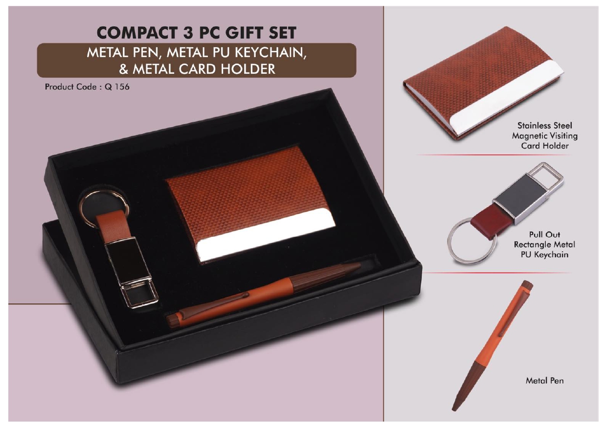 Compact 3 Piece Gift Set MIN 100 PCS 