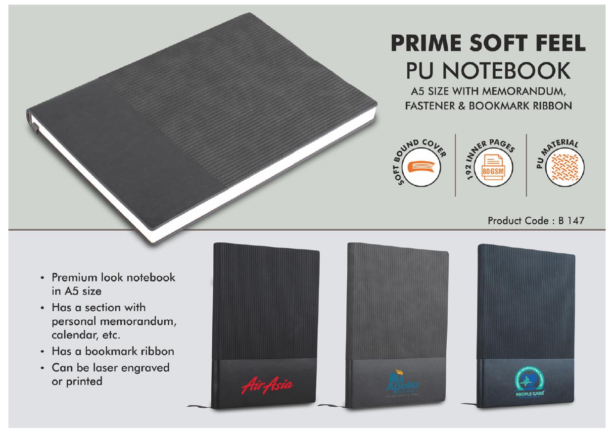 Prime Soft Feel PU Notebook