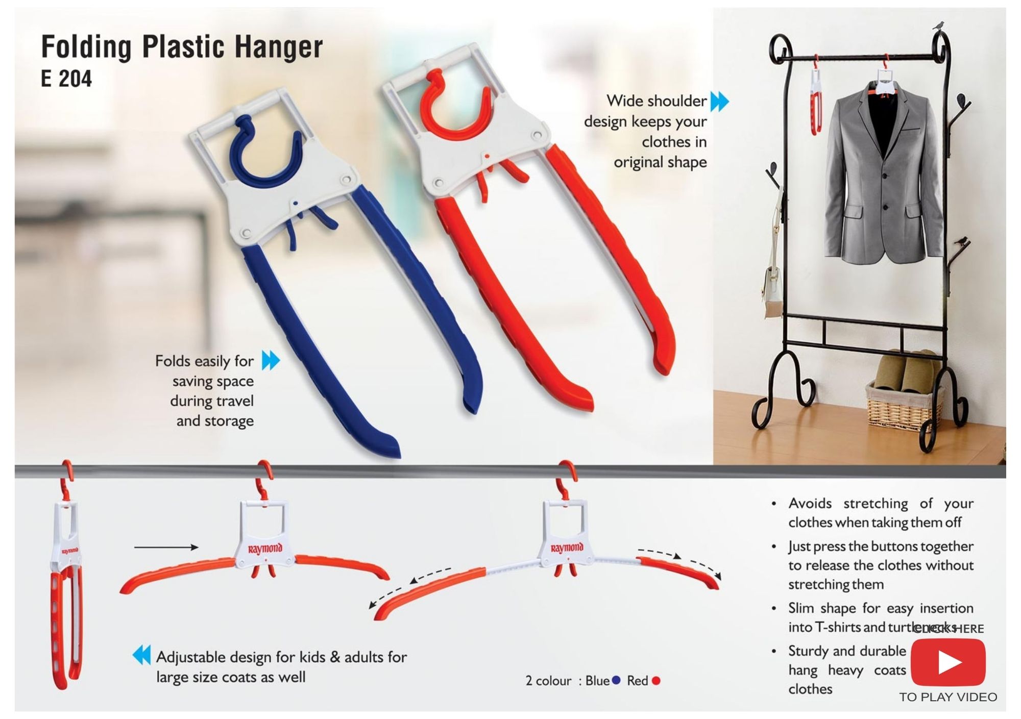 Folding Plastic Hanger