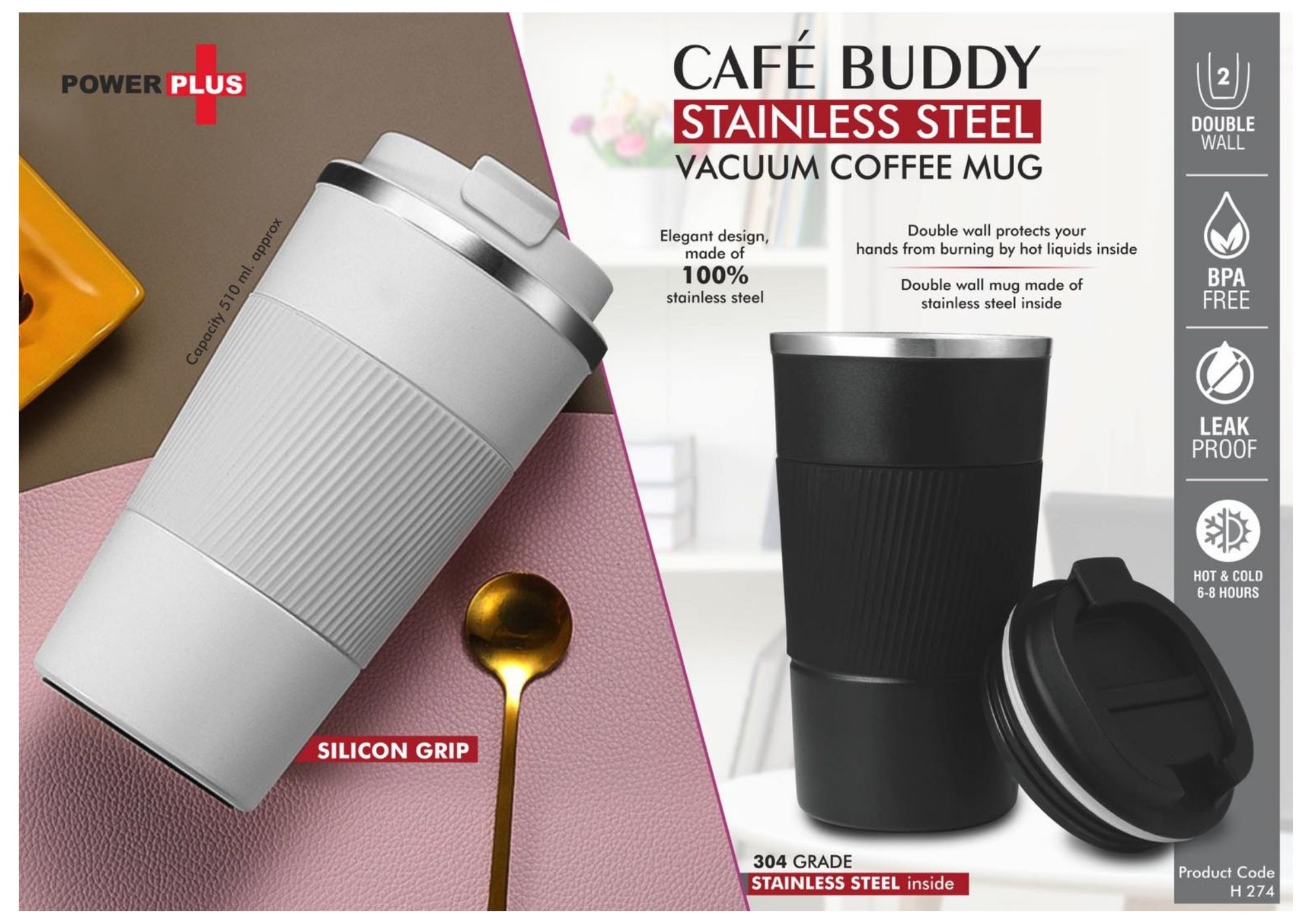 Stainless Steel Vacuum Coffee Mug
