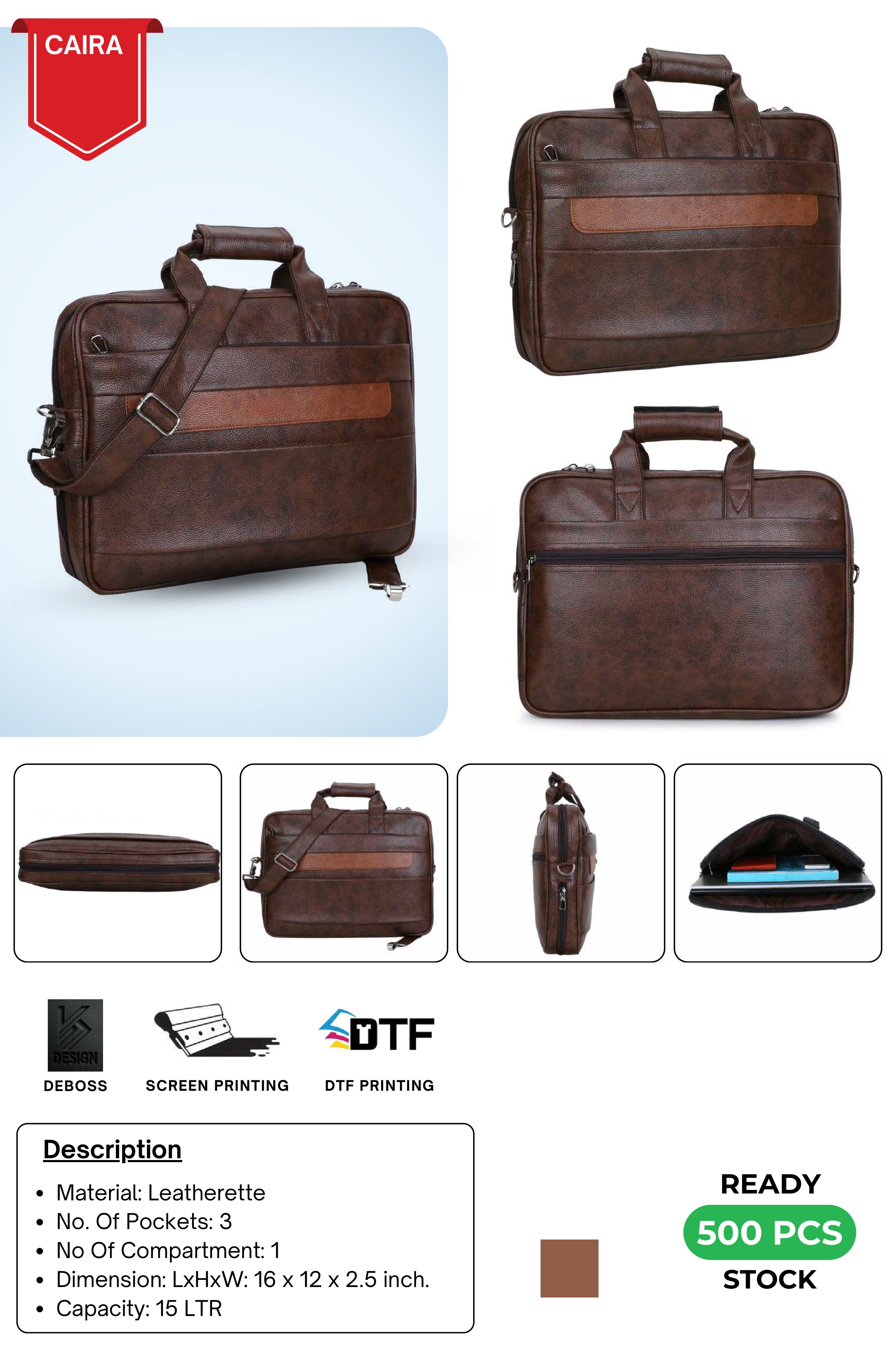 Caira Leatherette Laptop Bag