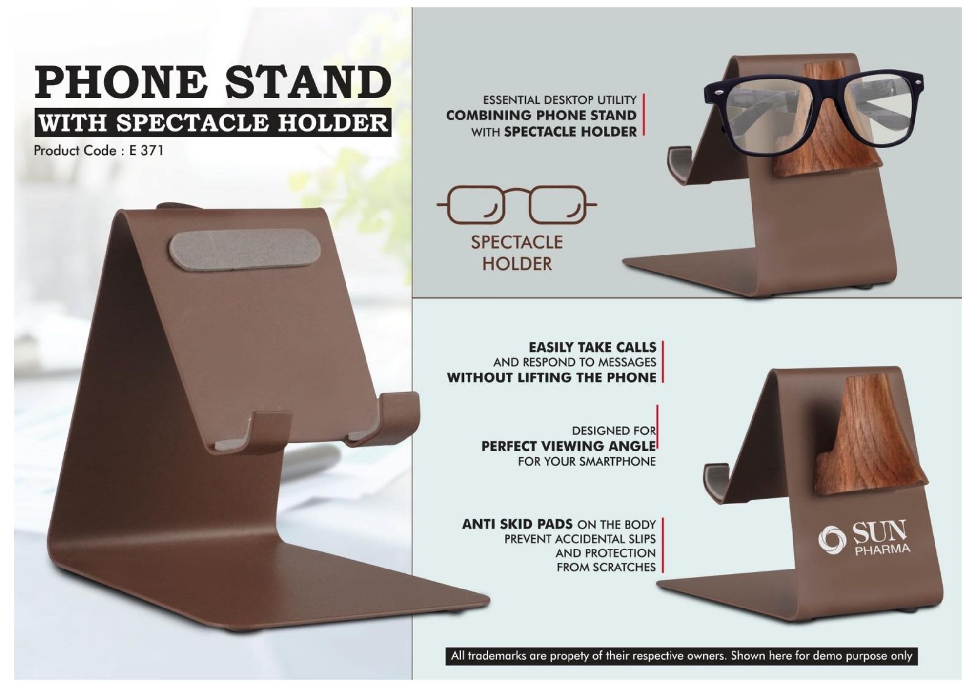 Phone Stand with Spectacle Holder
