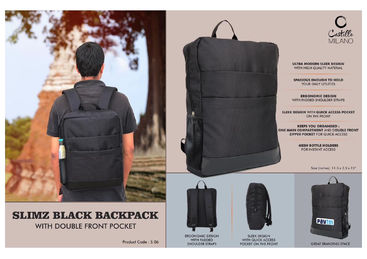 Slimz Black Backpack