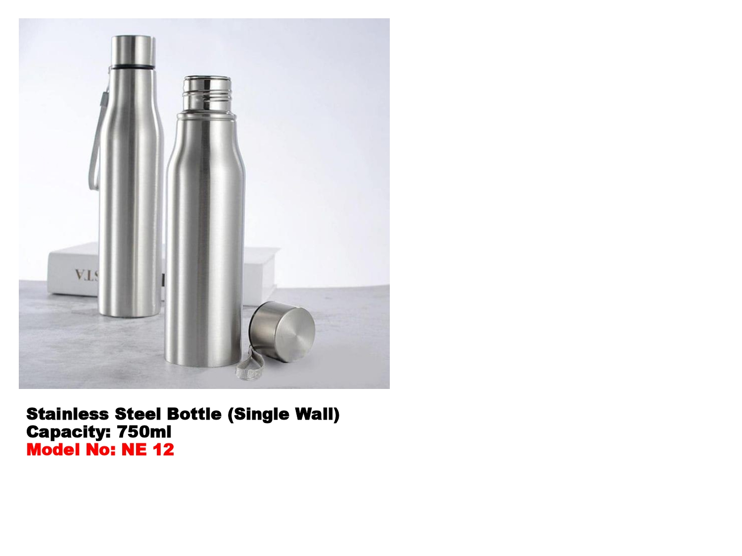 Stainless Steel Bottle (Single Wall) 750ml MIN 100 PCS