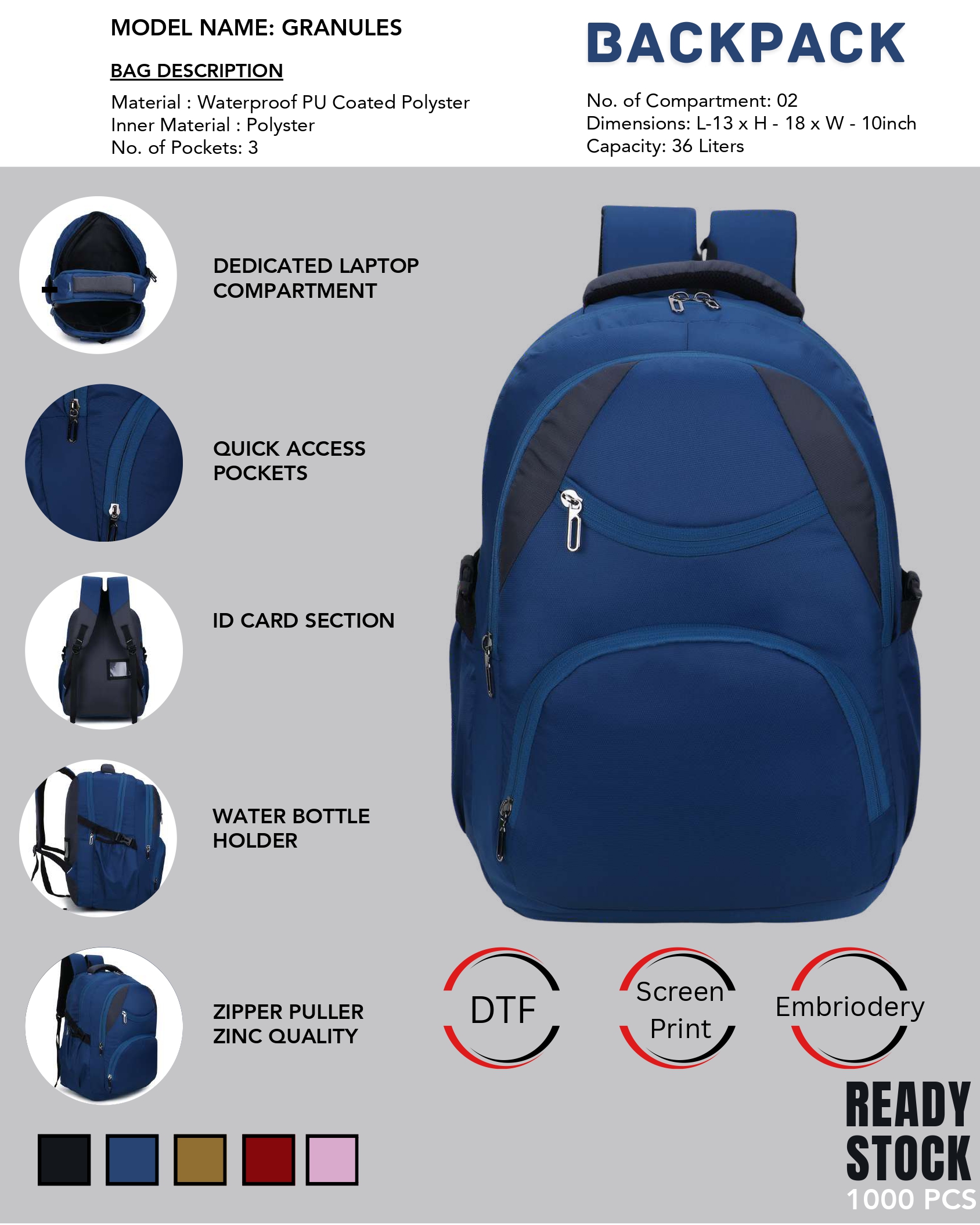 Granules Laptop Backpack