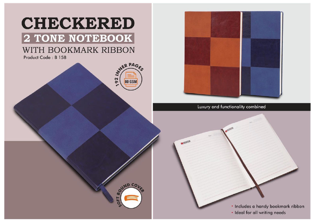 Checkered 2 Tone Notebook