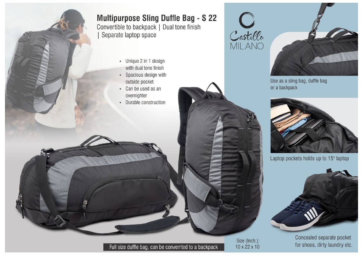 Multipurpose Sling Duffle Bag - S 22