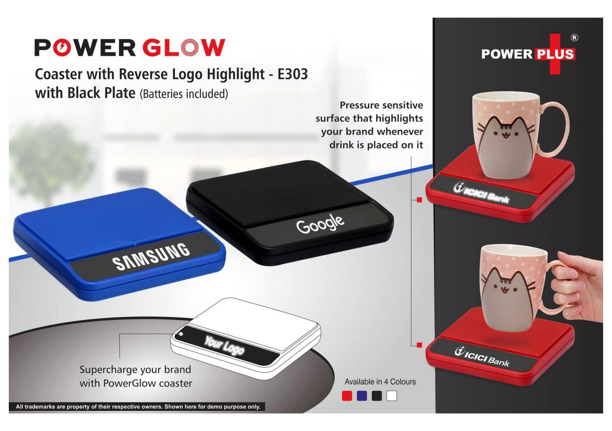 Power Glow Coaster with Reverse Logo Highlight